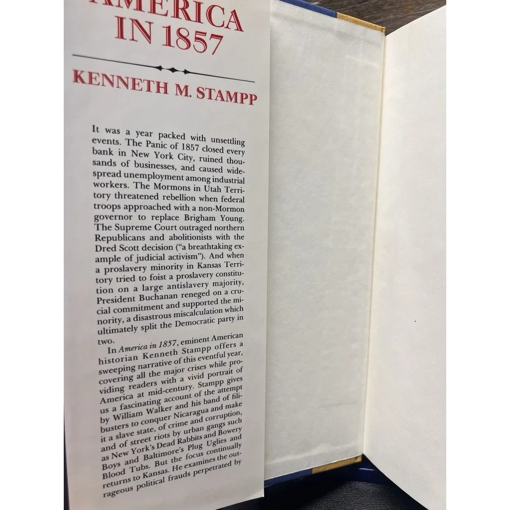 America in 1857: A Nation on the Brink 1990 Kenneth M. Stampp HC/DJ 1st